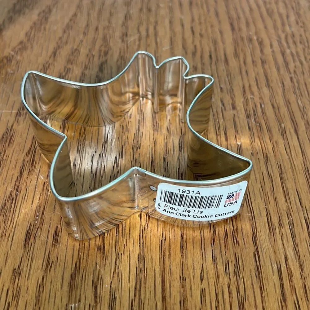 Ann Clark 5 Cookie Cutters -football mason jar fleur de lis martini mustache euc